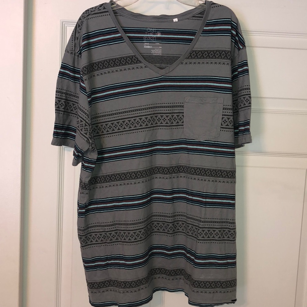 Aztec Print Vintage Pocket T-shirt